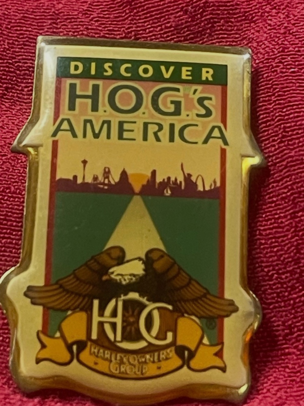 Harley Owners Group Discover H.O.G's America Pin